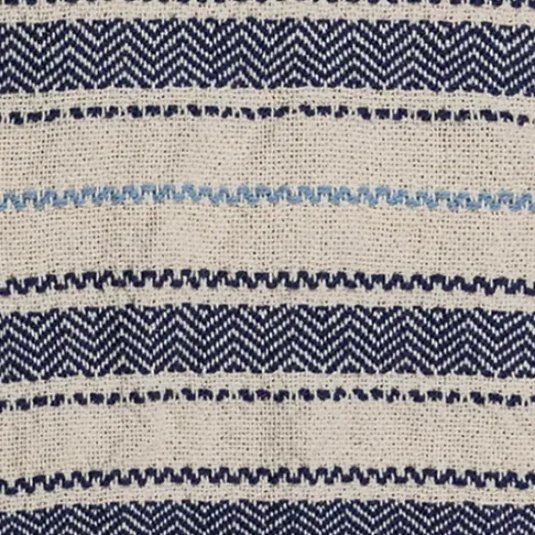 Blankets & Throws-Kirkland's Home Hand Woven Striped Throw Blanket Blue