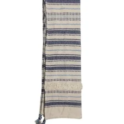 Blankets & Throws-Kirkland's Home Hand Woven Striped Throw Blanket Blue