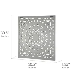 Wall Plaques-Kirkland's Home Handcarved Floral Medallion Wood Wall Plaque Gray