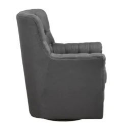 Accent Chairs-Kirkland's Home Hand-Tufted Swivel Glider Accent Chair Gray