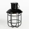 Outdoor Lighting-Kirkland's Home Hanging Cage Solar Powered Lantern Black