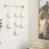 Sconces-Kirkland's Home Hanging Glass Votive Wall Plaque Gold