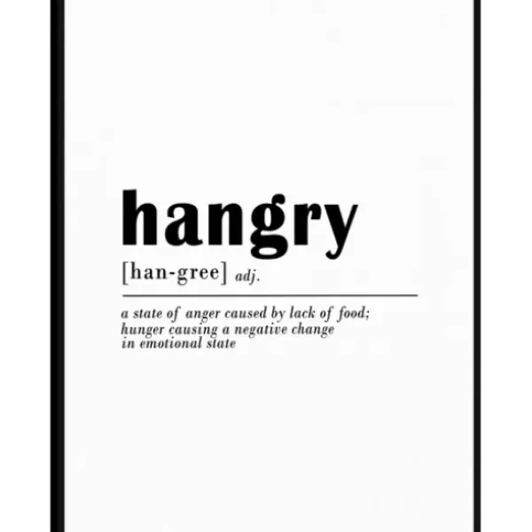 Wall Quotes & Signs-Kirkland's Home Hangry Definition Canvas Art Print White/Black