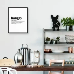 Wall Quotes & Signs-Kirkland's Home Hangry Definition Canvas Art Print White/Black
