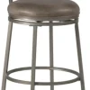Bar Stools & Counter Height Stools-Kirkland's Home Hanover Swivel Pewter Garden Lattice Counter Stool Brown