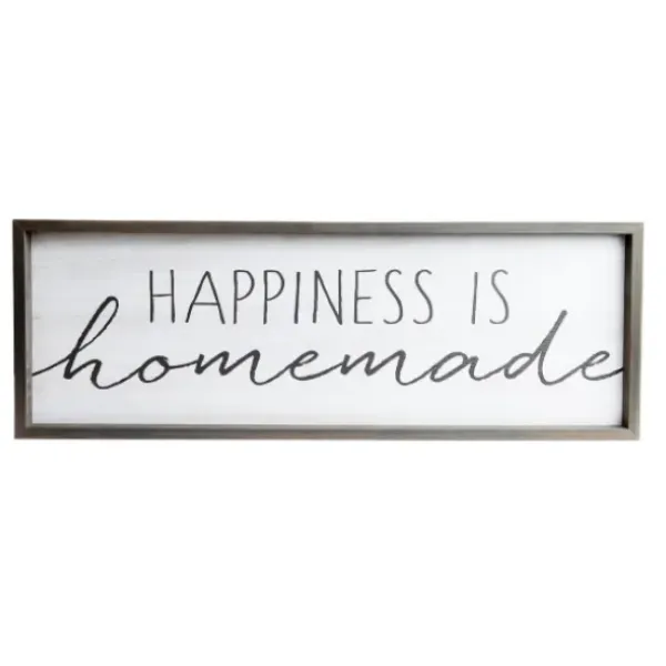 Wall Quotes & Signs-Kirkland's Home Happiness Is Homemade Wood Framed Plaque White