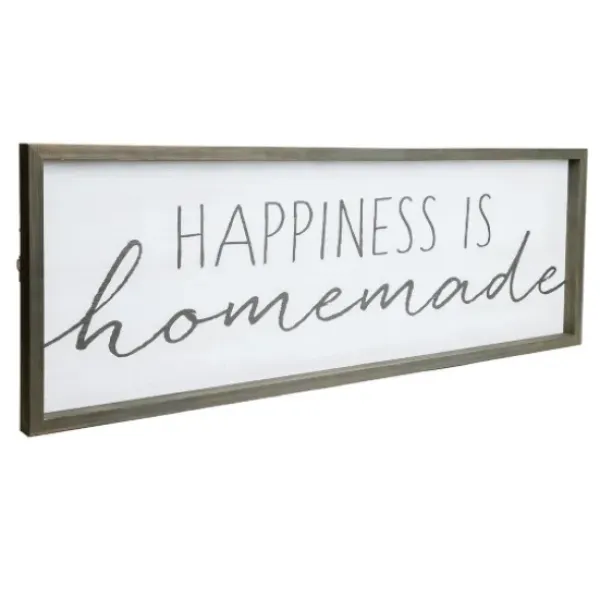 Wall Quotes & Signs-Kirkland's Home Happiness Is Homemade Wood Framed Plaque White