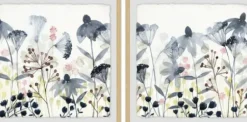 Framed Art-Kirkland's Home Happy Garden Diptych Framed Art Prints, Set Of 2 Blue/Red/Green