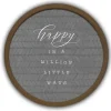 Wall Quotes & Signs-Kirkland's Home Happy In A Million Ways Round Framed Plaque Brown