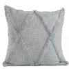 Pillows-Kirkland's Home Harbor Tufted Diamond Pillow, 18 In. Gray