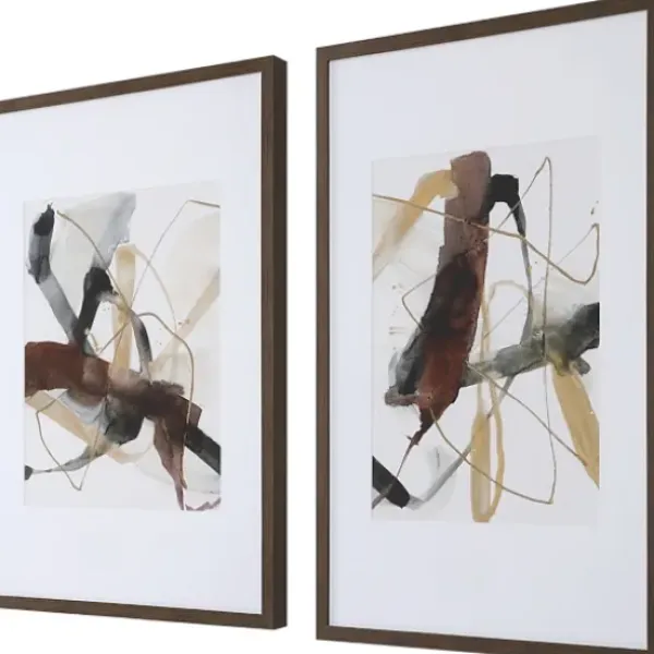 Framed Art-Kirkland's Home Harmonious Neutrals Framed Art Prints, Set Of 2 White/Tan/Black/Brown