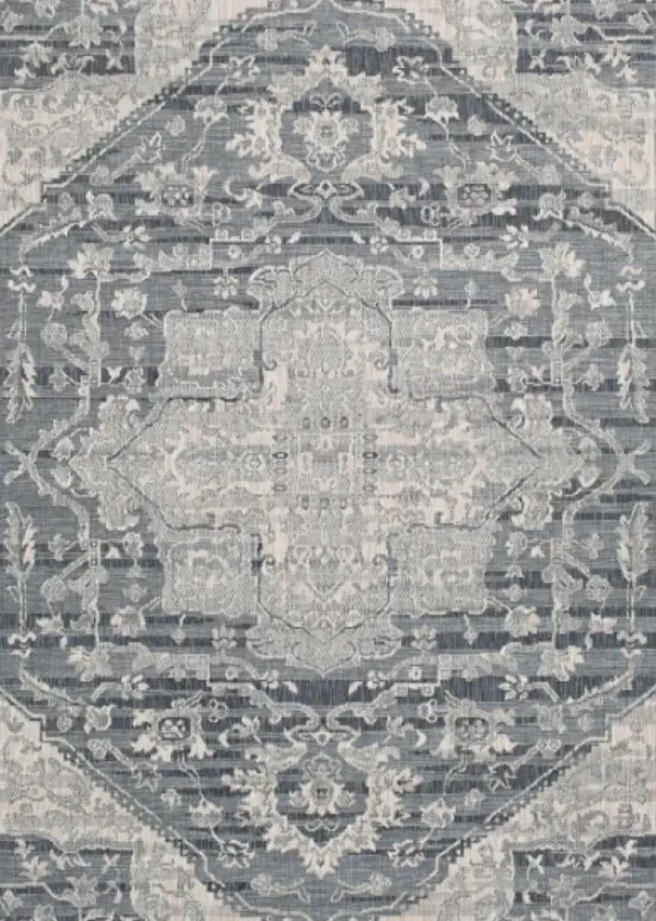 Outdoor Rugs-Kirkland's Home Harris Botanical Outdoor Rug, 7X9 Black