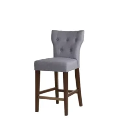 Bar Stools & Counter Height Stools-Kirkland's Home Harrison Tufted Counter Stool Gray