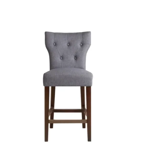 Bar Stools & Counter Height Stools-Kirkland's Home Harrison Tufted Counter Stool Gray
