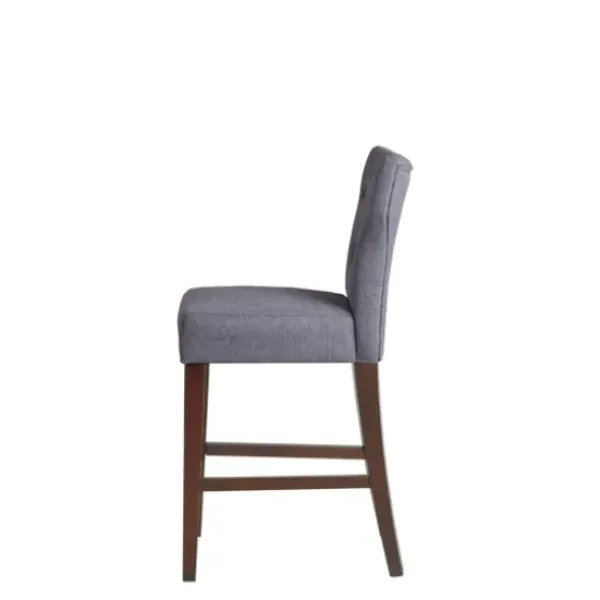 Bar Stools & Counter Height Stools-Kirkland's Home Harrison Tufted Counter Stool Gray