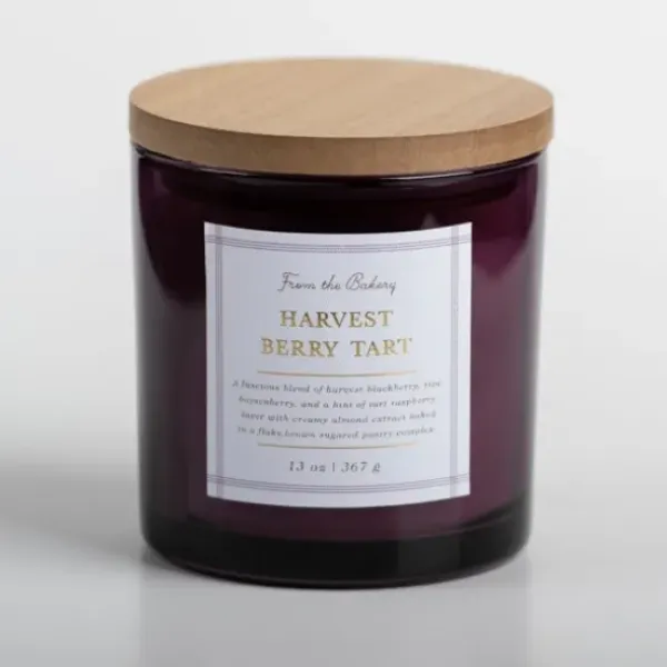Candles-Kirkland's Home Harvest Berry Tart Triple Wick Jar Candle Purple