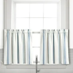 Curtains & Drapes-Kirkland's Home Hazel Sheer Braid 2-Pc. Curtain Panel Set, 96 In. White