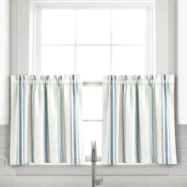 Curtains & Drapes-Kirkland's Home Hazel Sheer Braid 2-Pc. Curtain Panel Set, 96 In. White