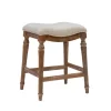 Bar Stools & Counter Height Stools-Kirkland's Home Hazelnut Upholstered Curved Seat Counter Stool Gray