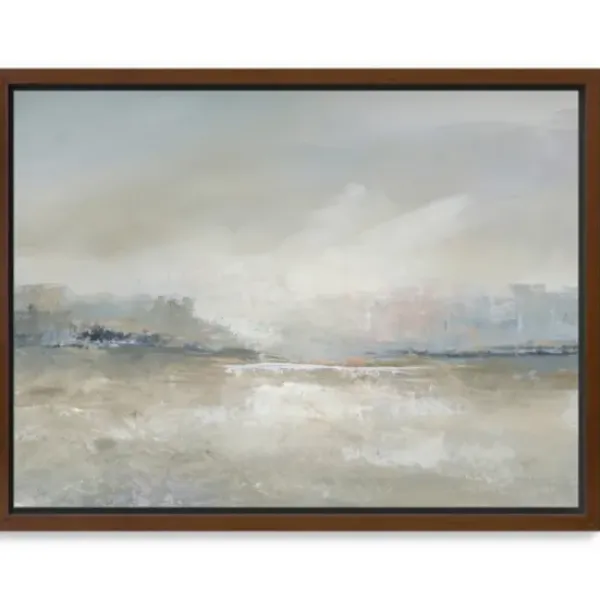 Framed Art-Kirkland's Home Hazy Horizon Framed Canvas Art Print Tan/Gray