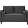 Sofas & Loveseats-Kirkland's Home Heather Chelsea Modern Loveseat Gray