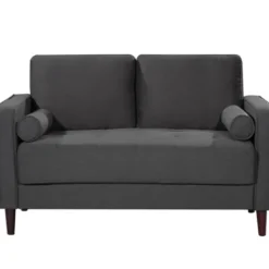 Sofas & Loveseats-Kirkland's Home Heather Chelsea Modern Loveseat Gray