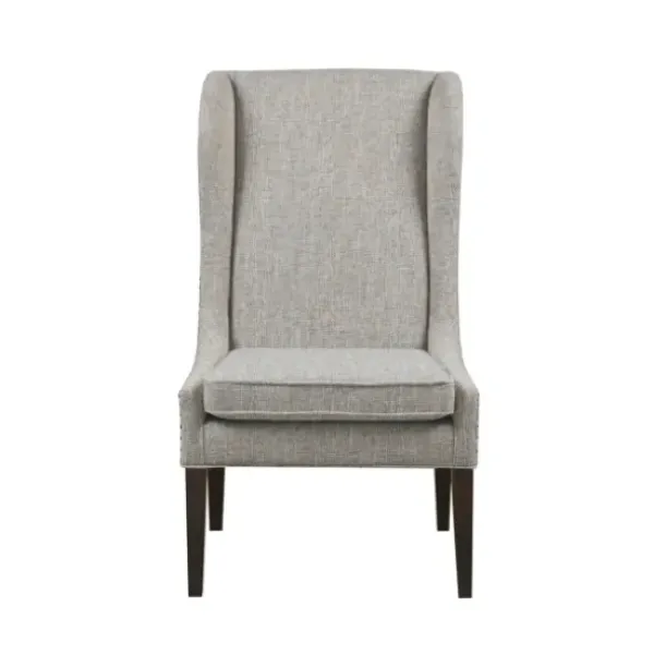 Dining Chairs-Kirkland's Home Heather High Wingback Dining Chair Gray