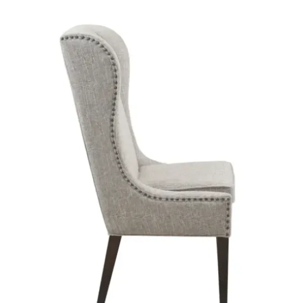 Dining Chairs-Kirkland's Home Heather High Wingback Dining Chair Gray