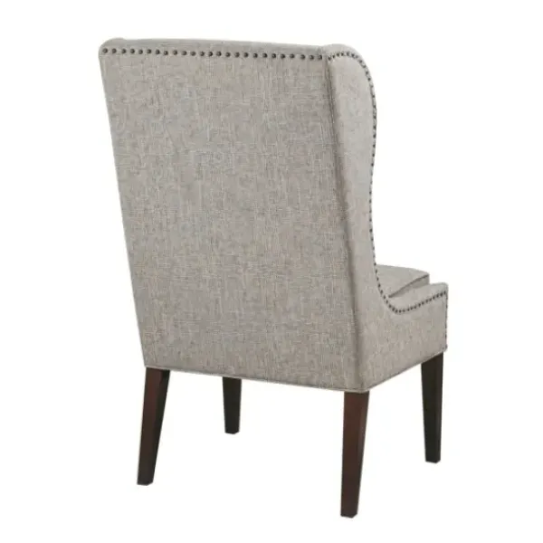 Dining Chairs-Kirkland's Home Heather High Wingback Dining Chair Gray