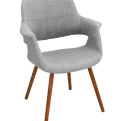 Accent Chairs-Kirkland's Home Heather Open Back Midcentury Accent Chair Gray