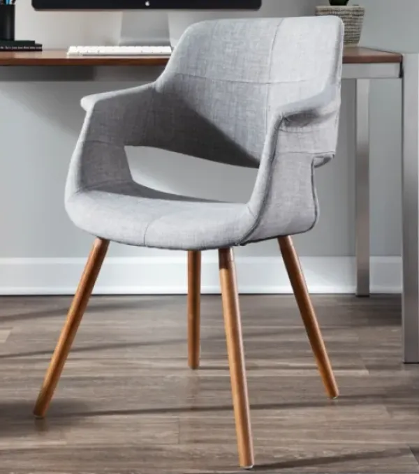 Accent Chairs-Kirkland's Home Heather Open Back Midcentury Accent Chair Gray