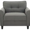 Accent Chairs-Kirkland's Home Heather Rolled Arms Accent Chair Gray