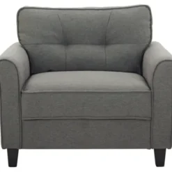 Accent Chairs-Kirkland's Home Heather Rolled Arms Accent Chair Gray