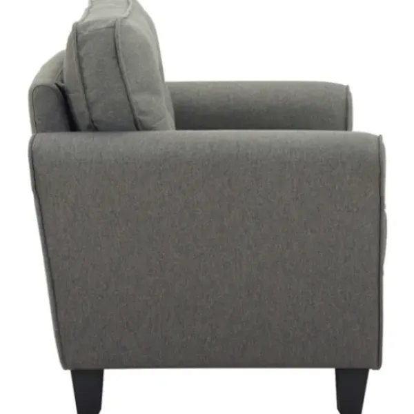 Accent Chairs-Kirkland's Home Heather Rolled Arms Accent Chair Gray