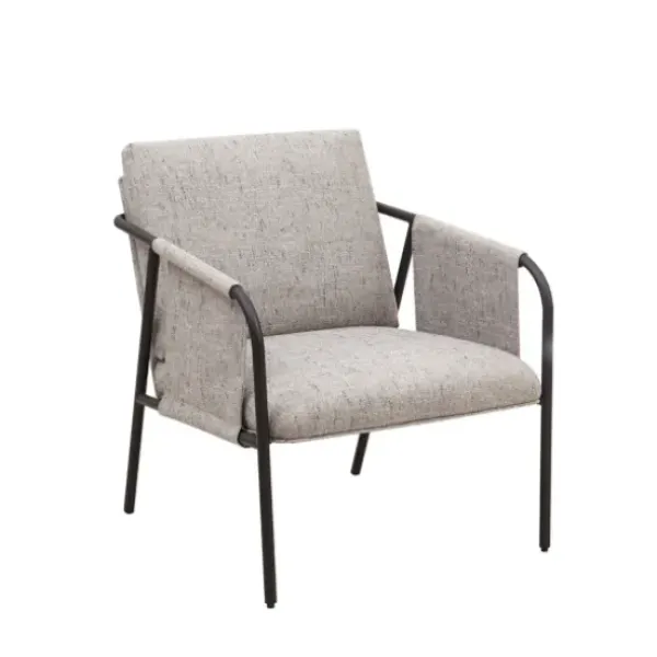 Accent Chairs-Kirkland's Home Heathered Exposed Frame Accent Chair Gray