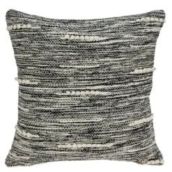 Pillows-Kirkland's Home Heathered Knots Throw Pillow Black/White