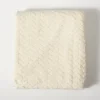 Blankets & Throws-Kirkland's Home Heavenly Herringbone Plush Throw White