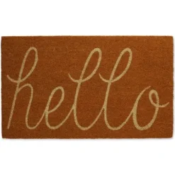 Doormats-Kirkland's Home Hello Ribbed Durable Doormat Green