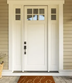 Doormats-Kirkland's Home Hello Ribbed Durable Doormat Green