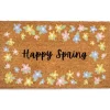 Doormats-Kirkland's Home Hello Spring Flower Truck Coir Doormat Tan/Blue/Pink