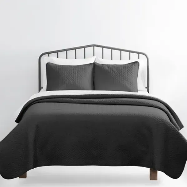 Bedspreads & Coverlets-Kirkland's Home Herring 3-Pc. Queen Quilted Coverlet Set Gray