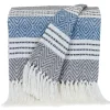 Blankets & Throws-Kirkland's Home Herringbone Multi Striped Throw Black
