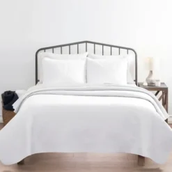 Bedspreads & Coverlets-Kirkland's Home Herringbone Quilted 3-Pc. King Coverlet Set White