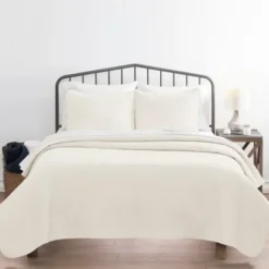 Bedspreads & Coverlets-Kirkland's Home Herringbone Quilted 3-Pc. Queen Coverlet Set Ivory