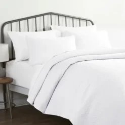 Bedspreads & Coverlets-Kirkland's Home Herringbone Quilted 3-Pc. Queen Coverlet Set White
