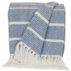 Blankets & Throws-Kirkland's Home Herringbone Striped Throw Blue