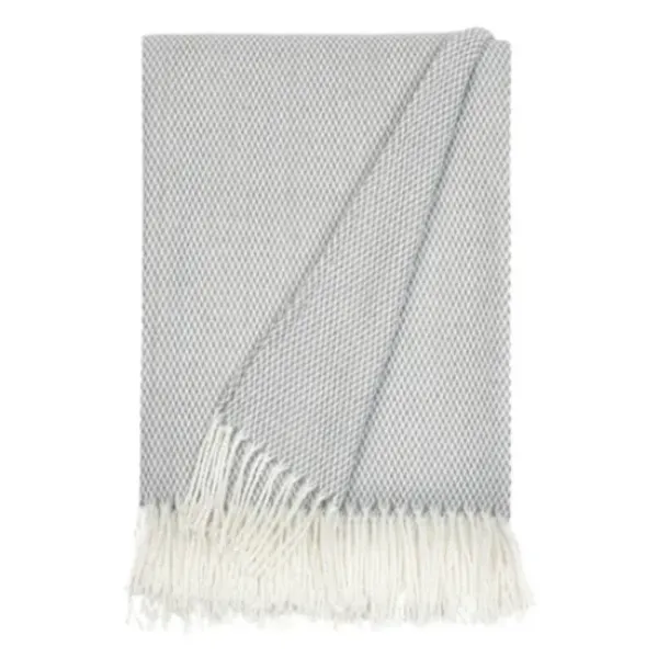 Blankets & Throws-Kirkland's Home Herringbone Throw With Fringe Gray