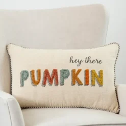 Pillows-Kirkland's Home Hey There Pumpkin Lumbar Pillow Multi