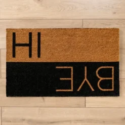 Doormats-Kirkland's Home Hi And Bye Two-Toned Doormat Black/Brown