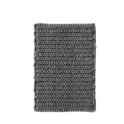 Bathroom Rugs-Kirkland's Home High Pile Marshmallow Bath Mat, 40 In. Gray